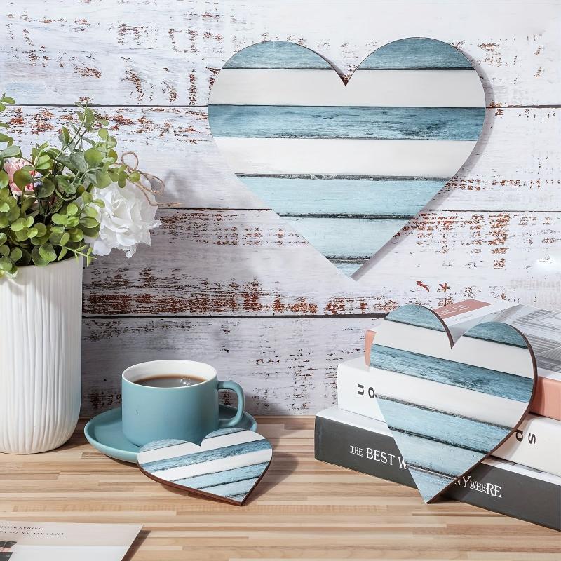 Rustic Heart Shaped Wood Sign for Home Decor
