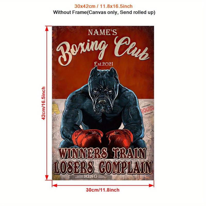 Boxing Club Personalized Art Canvas Painting