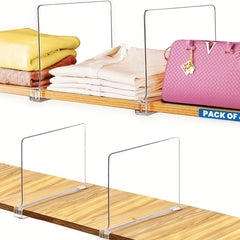 2pcs Acrylic Partitions Storage Dividers Wardrobe Partitions Bag Divide