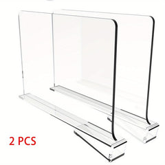 2pcs Acrylic Partitions Storage Dividers Wardrobe Partitions Bag Divide
