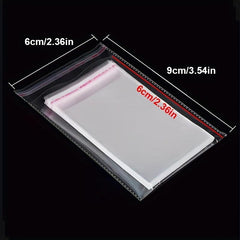 50pcs Clear Sealing Plastic Bags OPP Self Adhesive Clothing Packaging