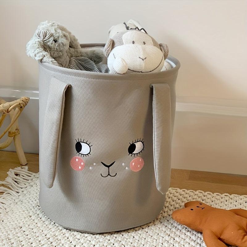 Foldable Canvas Laundry Basket Dirty Clothes Storage Kids Babies Adults