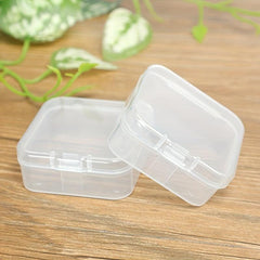 Mini Plastic Storage Box Jewelry and Earplug Case with Lid