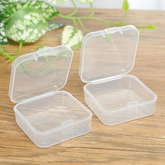 Mini Plastic Storage Box Jewelry and Earplug Case with Lid