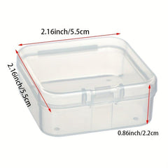 Mini Plastic Storage Box Jewelry and Earplug Case with Lid