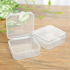 Mini Plastic Storage Box Jewelry and Earplug Case with Lid