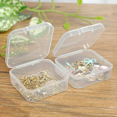 Mini Plastic Storage Box Jewelry and Earplug Case with Lid