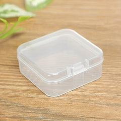 Mini Plastic Storage Box Jewelry and Earplug Case with Lid