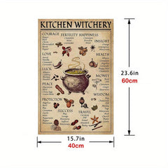 Kitchen Witch Poster Wall Decor Artwork Painting