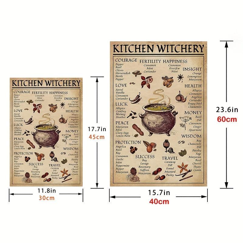 Kitchen Witch Poster Wall Decor Artwork Painting