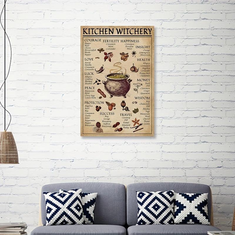 Kitchen Witch Poster Wall Decor Artwork Painting