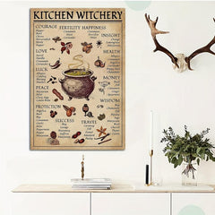 Kitchen Witch Poster Wall Decor Artwork Painting