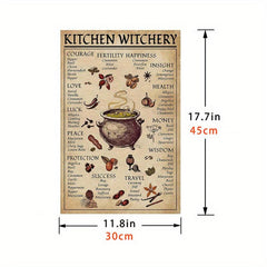Kitchen Witch Poster Wall Decor Artwork Painting
