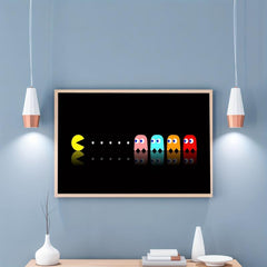 Canvas Poster Modern Art Pac Man Theme Game Room Wall Art
