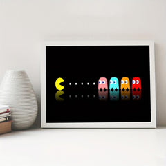 Canvas Poster Modern Art Pac Man Theme Game Room Wall Art