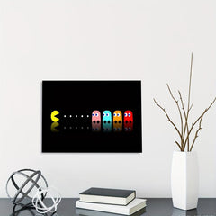 Canvas Poster Modern Art Pac Man Theme Game Room Wall Art