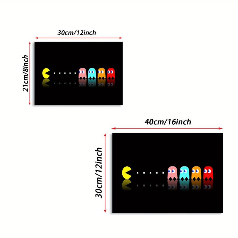 Canvas Poster Modern Art Pac Man Theme Game Room Wall Art