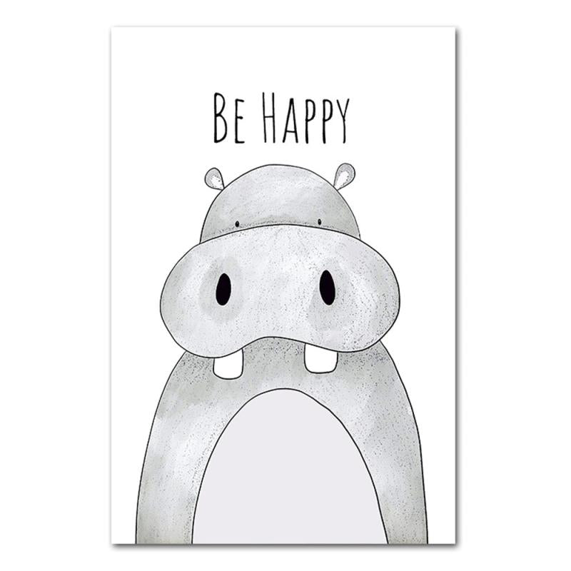 Baby Animal Poster Set for Kid's Room Decor and Canvas Prints