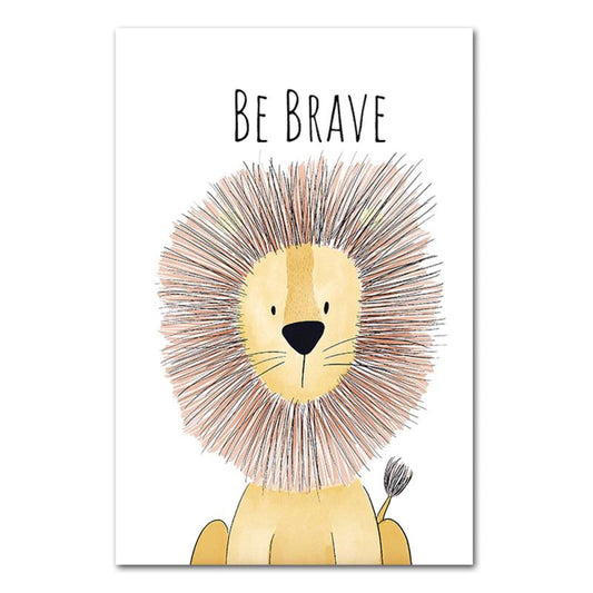 Baby Animal Poster Set for Kid's Room Decor and Canvas Prints