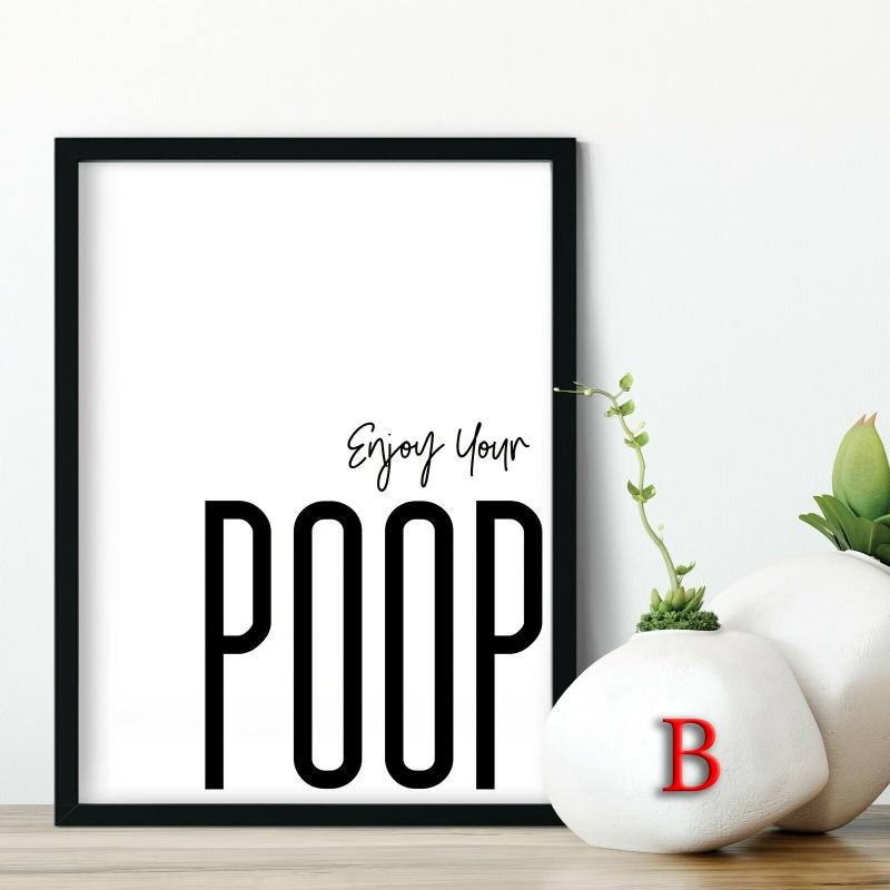10pcs Bathroom Funny Quotes Posters 12 x8