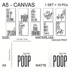 10pcs Bathroom Funny Quotes Posters 12 x8