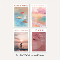 Canvas Poster Set Music Album Print Aesthetics Posters