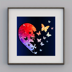 Love Butterfly Dream Catcher 5D Diamond Painting Kit 20x20cm
