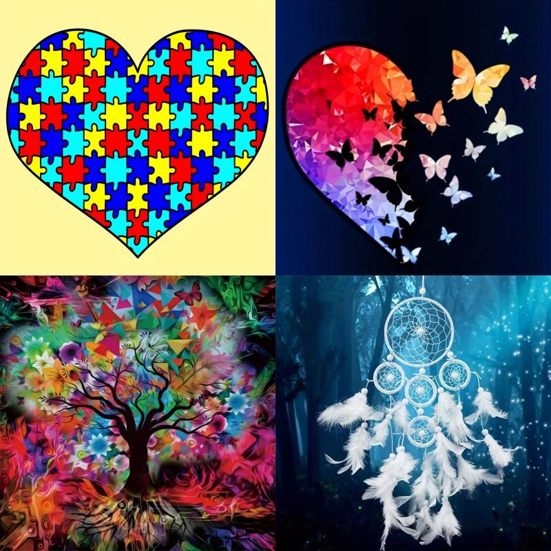 Love Butterfly Dream Catcher 5D Diamond Painting Kit 20x20cm