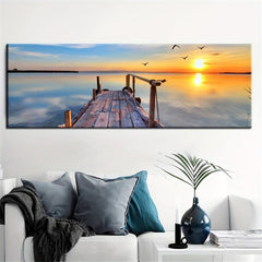 Sunset Sea View Canvas Art Print for Home Decor