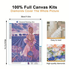 5D DIY Diamond Painting Kits Flower Girl Full Drill Embroidery Cross Stitch