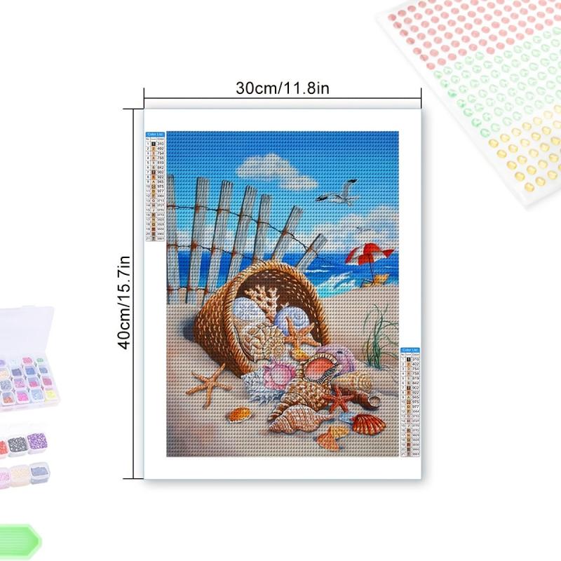 Seashell Rhinestone Painting Kit - Create Stunning Diamond Art