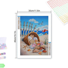 Seashell Rhinestone Painting Kit - Create Stunning Diamond Art