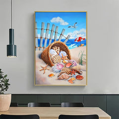 Seashell Rhinestone Painting Kit - Create Stunning Diamond Art