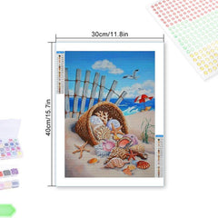 Seashell Rhinestone Painting Kit - Create Stunning Diamond Art