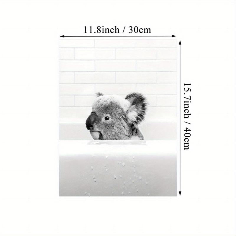 Koala Family Bath Time Canvas Print for Wall Decor