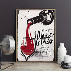 Abstract Red Wine Beverage Canvas Wall Art