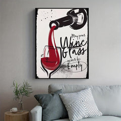 Abstract Red Wine Beverage Canvas Wall Art