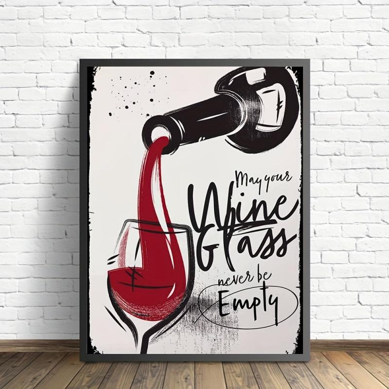 Abstract Red Wine Beverage Canvas Wall Art