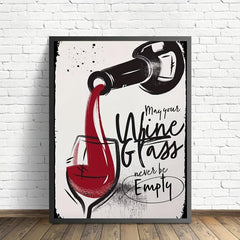 Abstract Red Wine Beverage Canvas Wall Art