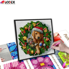 Cat Dog Christmas DIY Rhinestone Painting Kit