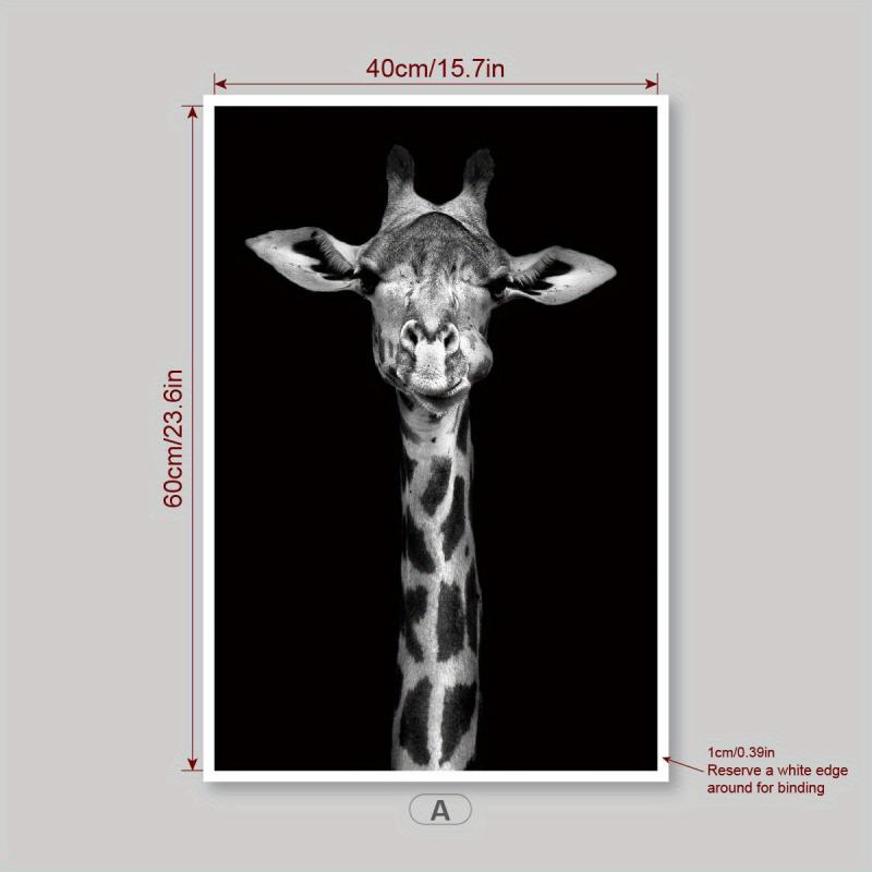 HD Giraffe & Rhinoceros Canvas Prints for Living Room