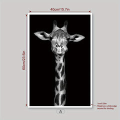 HD Giraffe & Rhinoceros Canvas Prints for Living Room