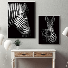 HD Giraffe & Rhinoceros Canvas Prints for Living Room