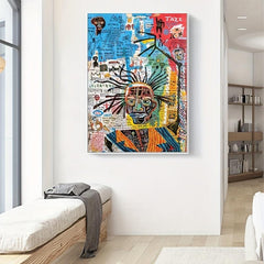 Graffiti Street Art Abstract Figure Canvas Painting for Home Decor