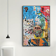 Graffiti Street Art Abstract Figure Canvas Painting for Home Decor
