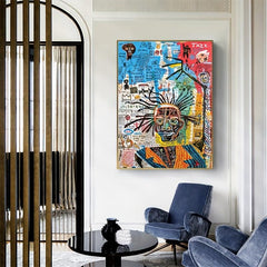Graffiti Street Art Abstract Figure Canvas Painting for Home Decor