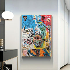 Graffiti Street Art Abstract Figure Canvas Painting for Home Decor
