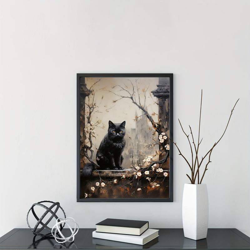 Halloween Canvas Poster Modern Art Ghost Castle Print