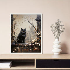 Halloween Canvas Poster Modern Art Ghost Castle Print