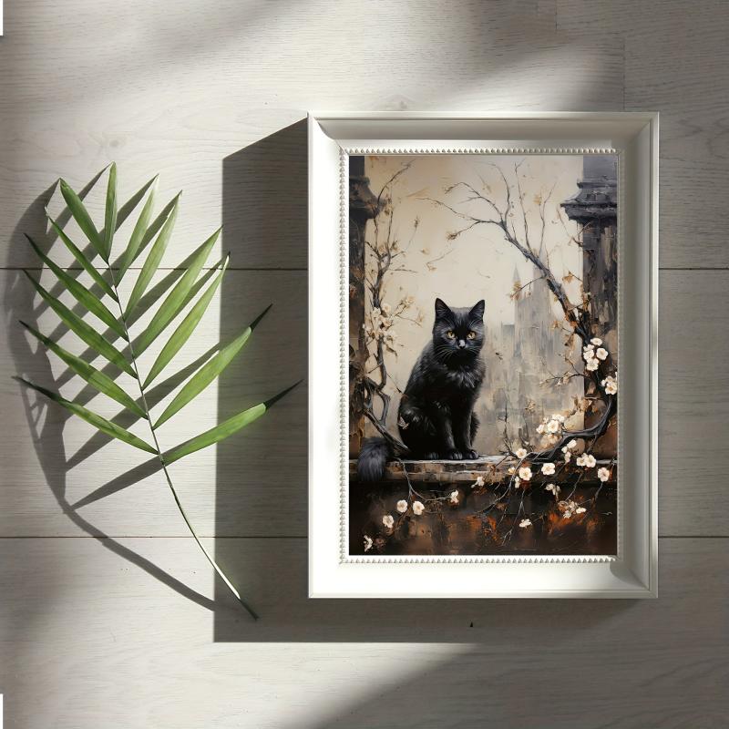 Halloween Canvas Poster Modern Art Ghost Castle Print